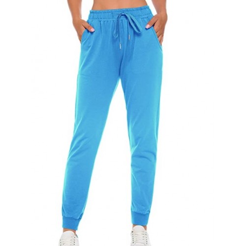Light Blue Women's Drawstring Waist Long Workout Yoga Legging Active Pant with Pocket Light Blue Women's Drawstring Waist Long Workout Yoga Legging Active Pant with Pocket