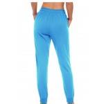 Light Blue Women's Drawstring Waist Long Workout Yoga Legging Active Pant with Pocket Light Blue Women's Drawstring Waist Long Workout Yoga Legging Active Pant with Pocket