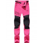 Pink Women's Outdoor Waterproof Windproof Fleece Slim Cargo Snow Ski Hiking Pants Pink Women's Outdoor Waterproof Windproof Fleece Slim Cargo Snow Ski Hiking Pants