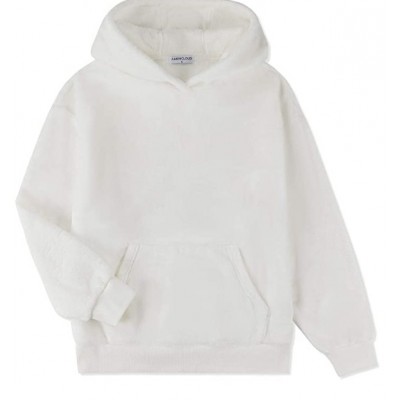 Women's Sherpa Pullover Fuzzy Fleece Sweatshirt Warm Fuzzy Soft Oversized Fleece Pockets Hoodie 